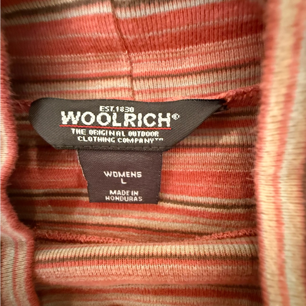 Woolrich Grenadine Striped Mock Neck Long Sleeve Top Size Large - Picture 5 of 9